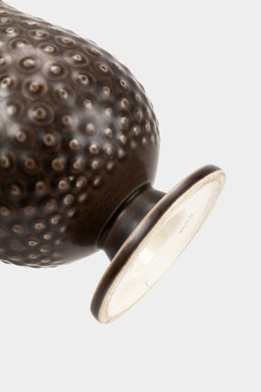 Nils Thorsson For Alumina Royal Copenhagen, Faience Vase, Brown Solbjerg Series, Denmark, 30s