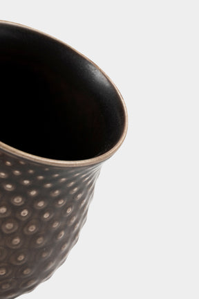 Nils Thorsson For Alumina Royal Copenhagen, Faience Vase, Brown Solbjerg Series, Denmark, 30s