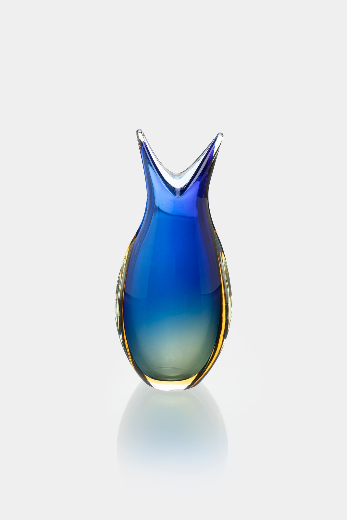 Flavio Poli Glass Vase, Sommerso, 60s