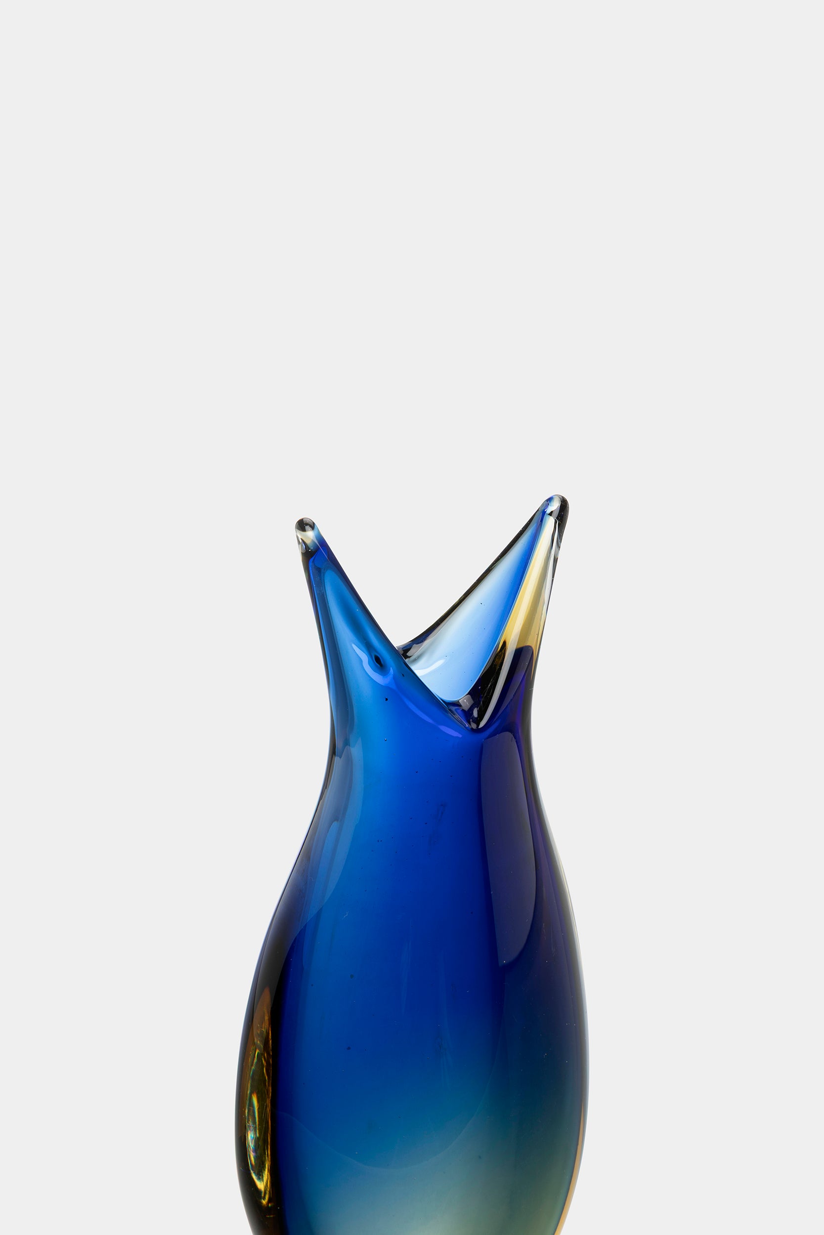 Flavio Poli Glass Vase, Sommerso, 60s