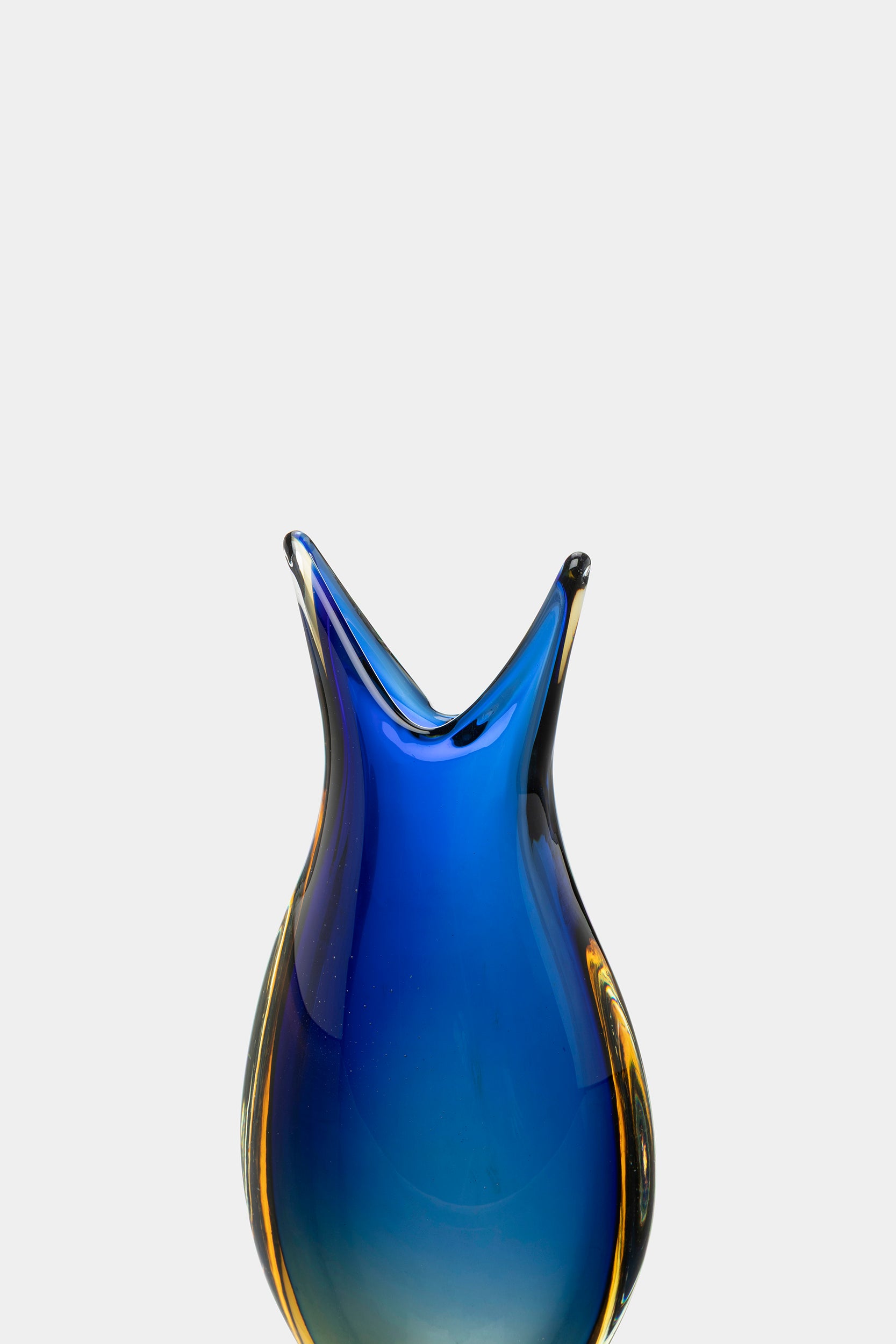 Flavio Poli Glass Vase, Sommerso, 60s