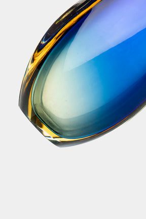 Flavio Poli Glass Vase, Sommerso, 60s