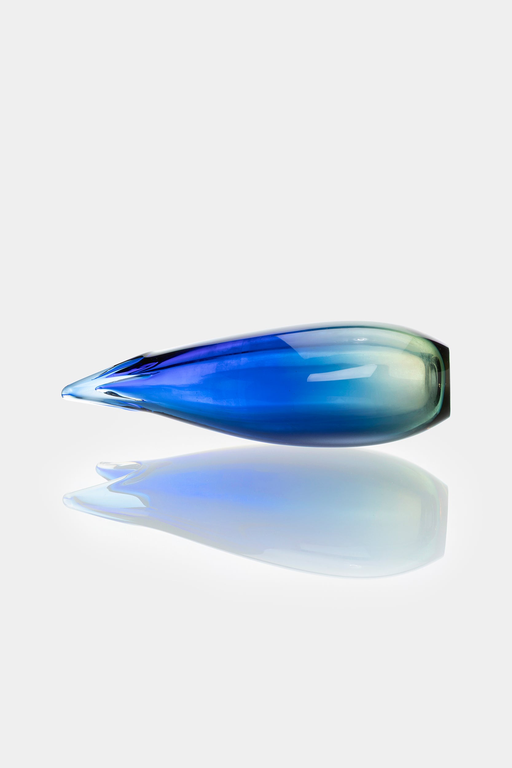Flavio Poli Glass Vase, Sommerso, 60s