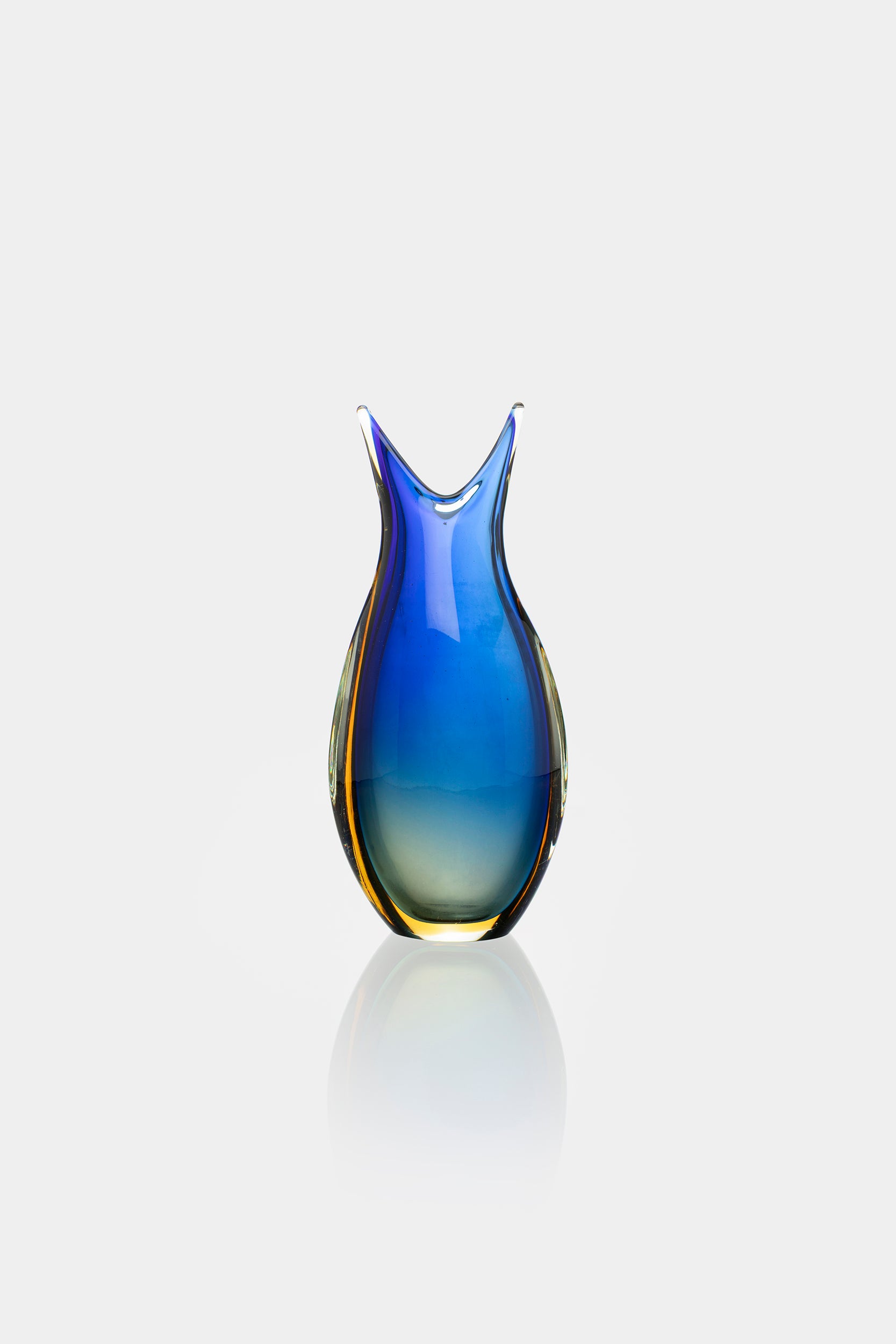 Flavio Poli Glass Vase, Sommerso, 60s