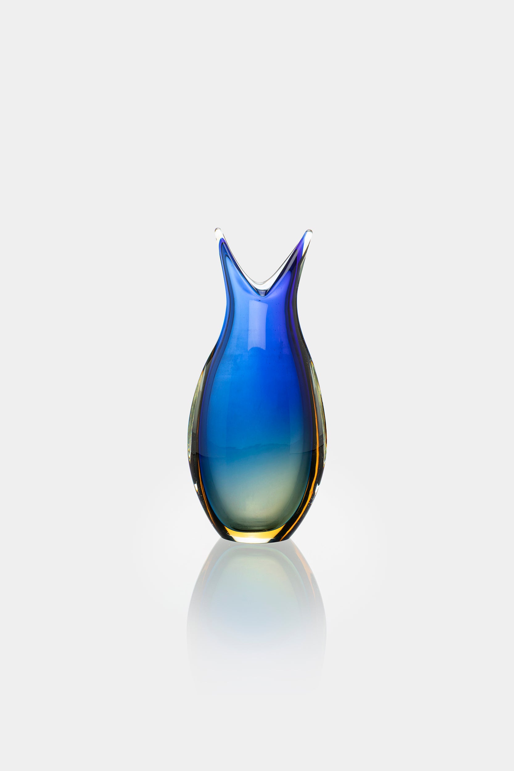 Flavio Poli Glass Vase, Sommerso, 60s