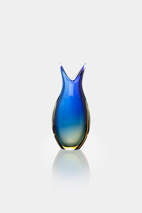 Flavio Poli Glass Vase, Sommerso, 60s