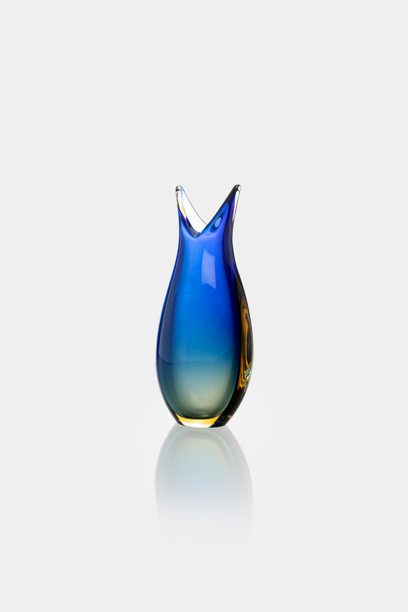 Flavio Poli Glass Vase, Sommerso, 60s