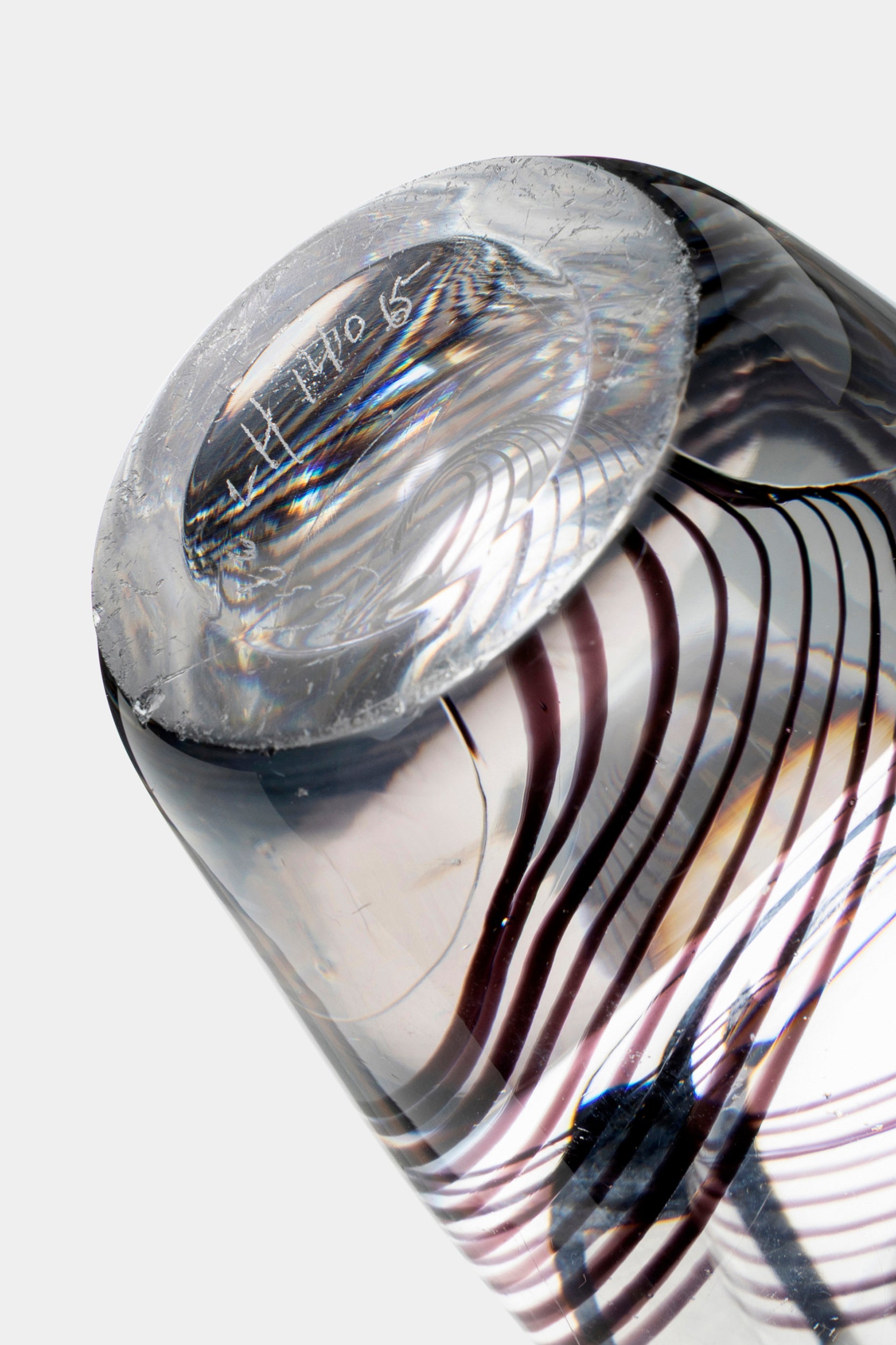 Vicke Lindstrand, Kosta Boda, Art Glas Vase, Schweden, 50er
