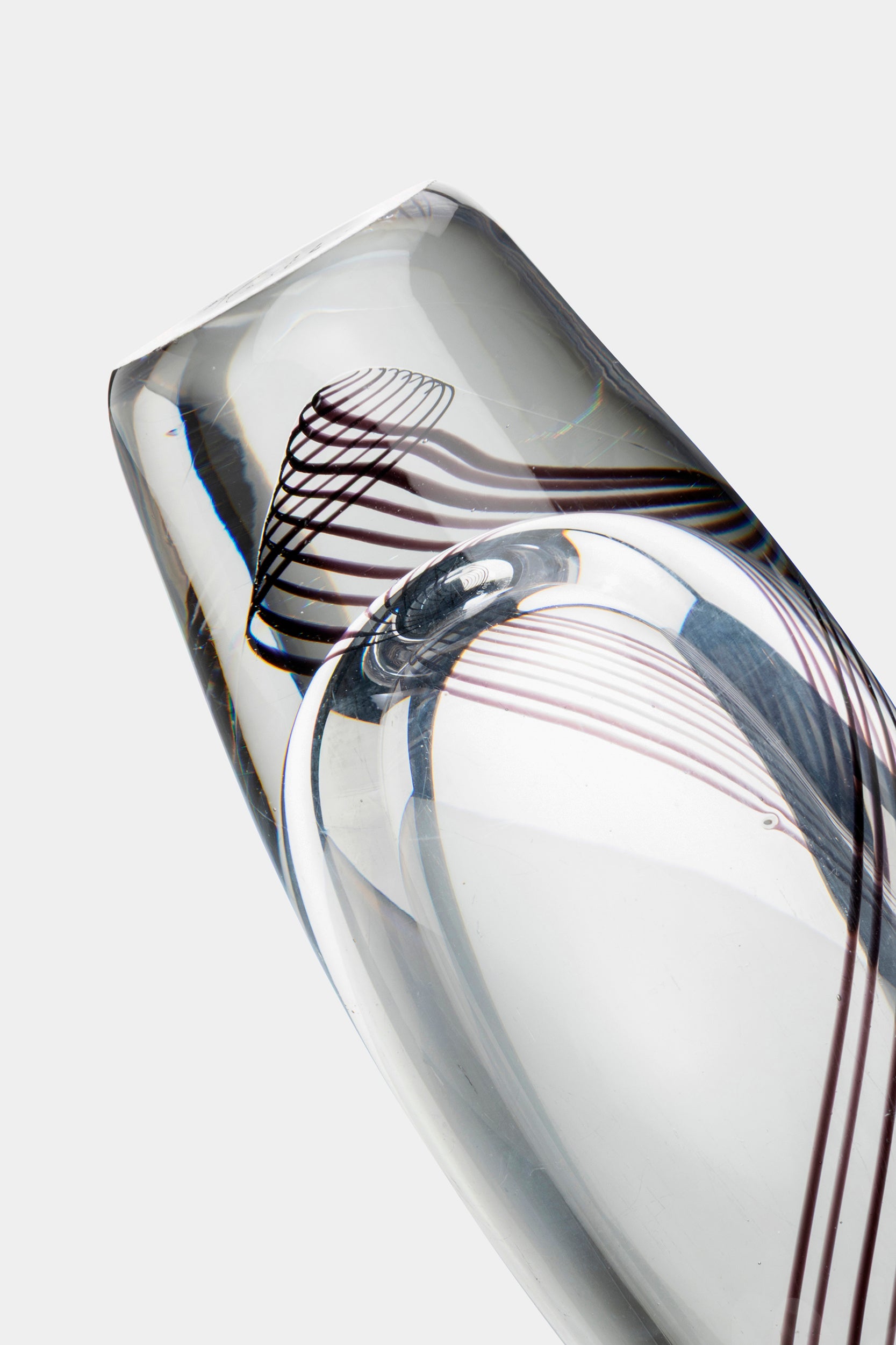 Vicke Lindstrand, Kosta Boda, Art Glas Vase, Schweden, 50er
