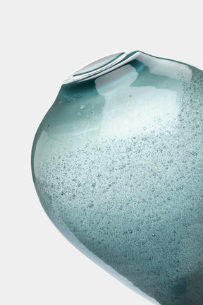 Bertil Vallien Glas Vase Blau, Boda 60er