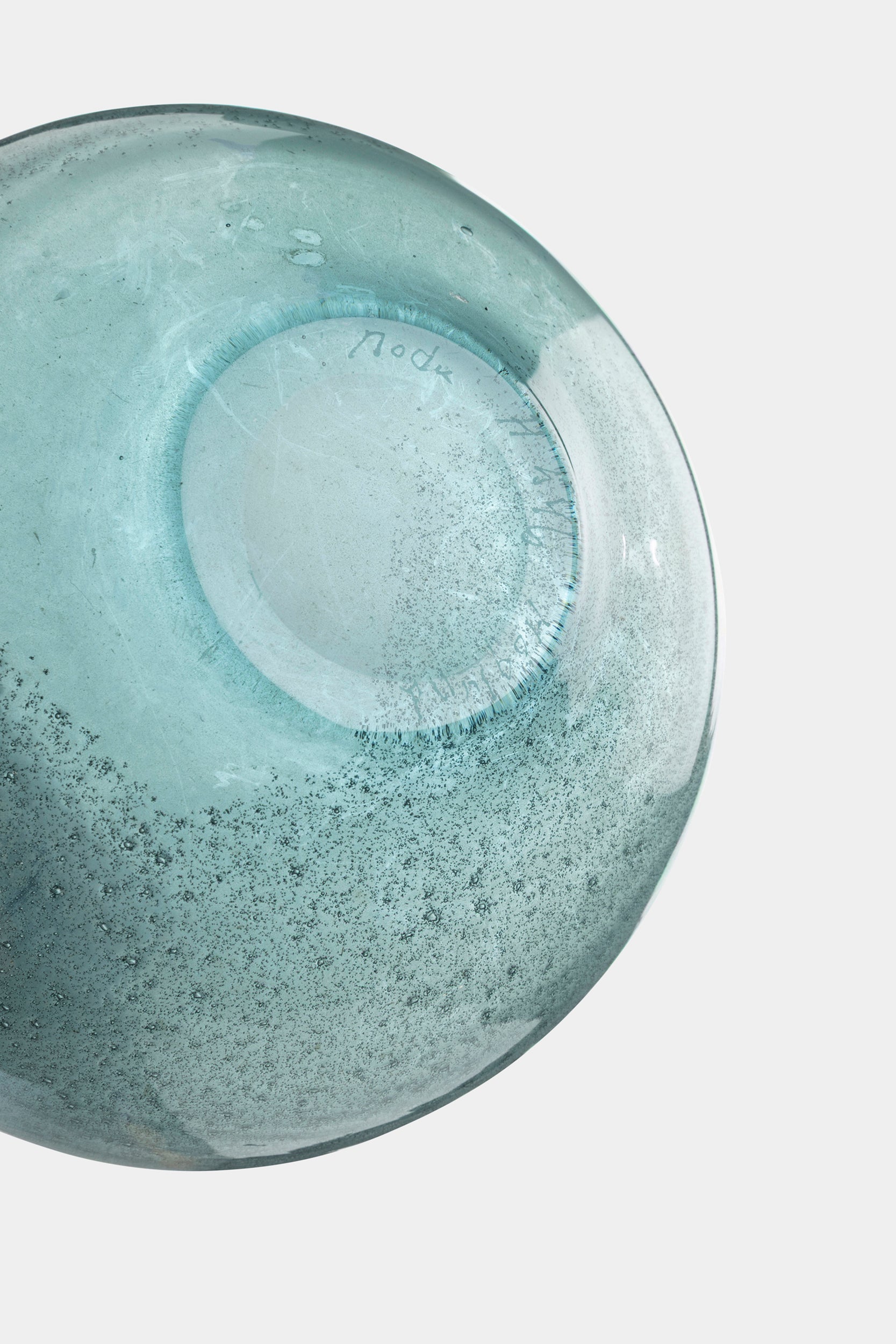 Bertil Vallien Glas Vase Blau, Boda 60er