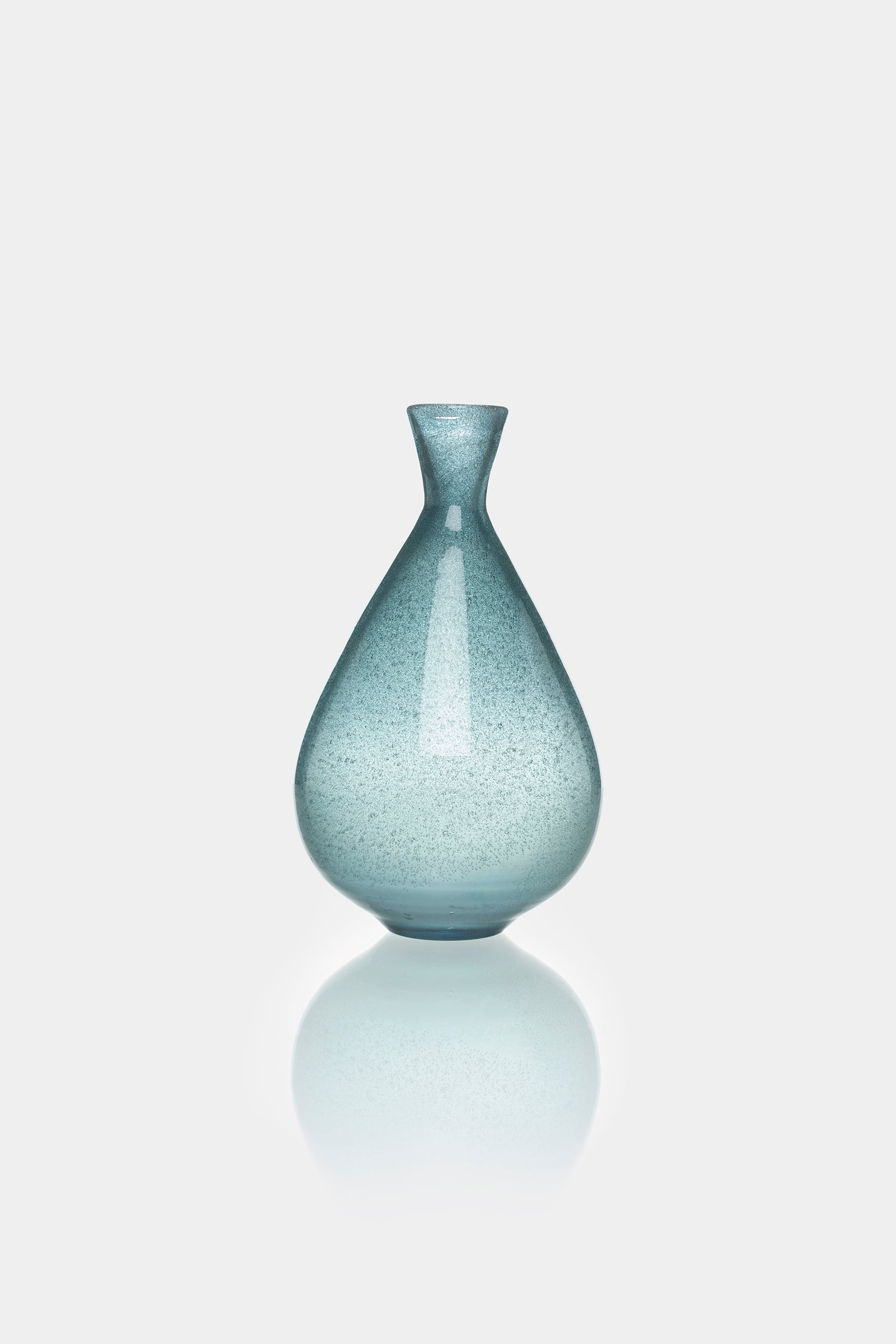 Bertil Vallien Glas Vase Blau, Boda 60er