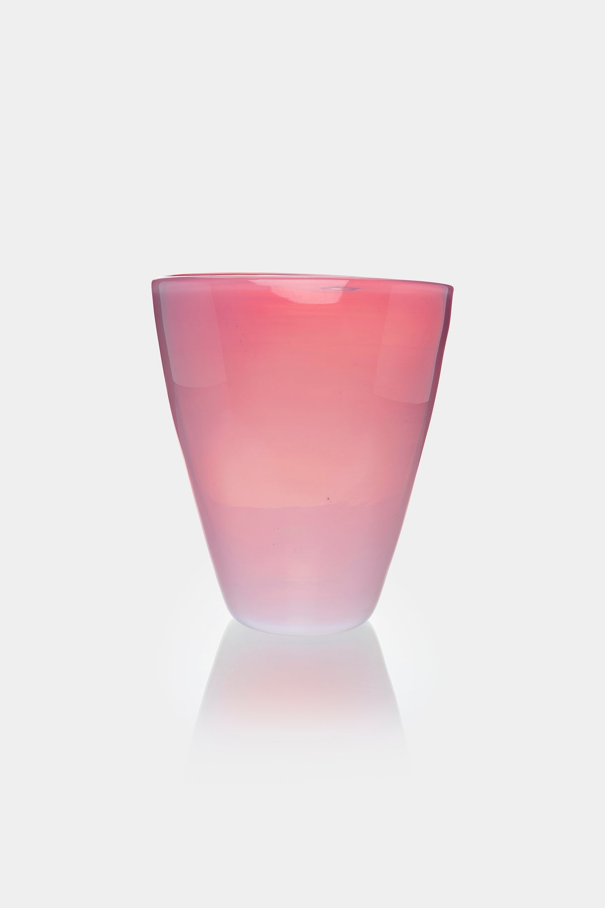 Flavio Poli, Seguso, pink glass vase