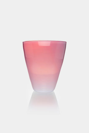 Flavio Poli, Seguso, Rosa Glas Vase, 60er