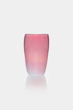 Flavio Poli, Seguso, Rosa Glas Vase, 60er