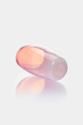Flavio Poli, Seguso, Rosa Glas Vase, 60er