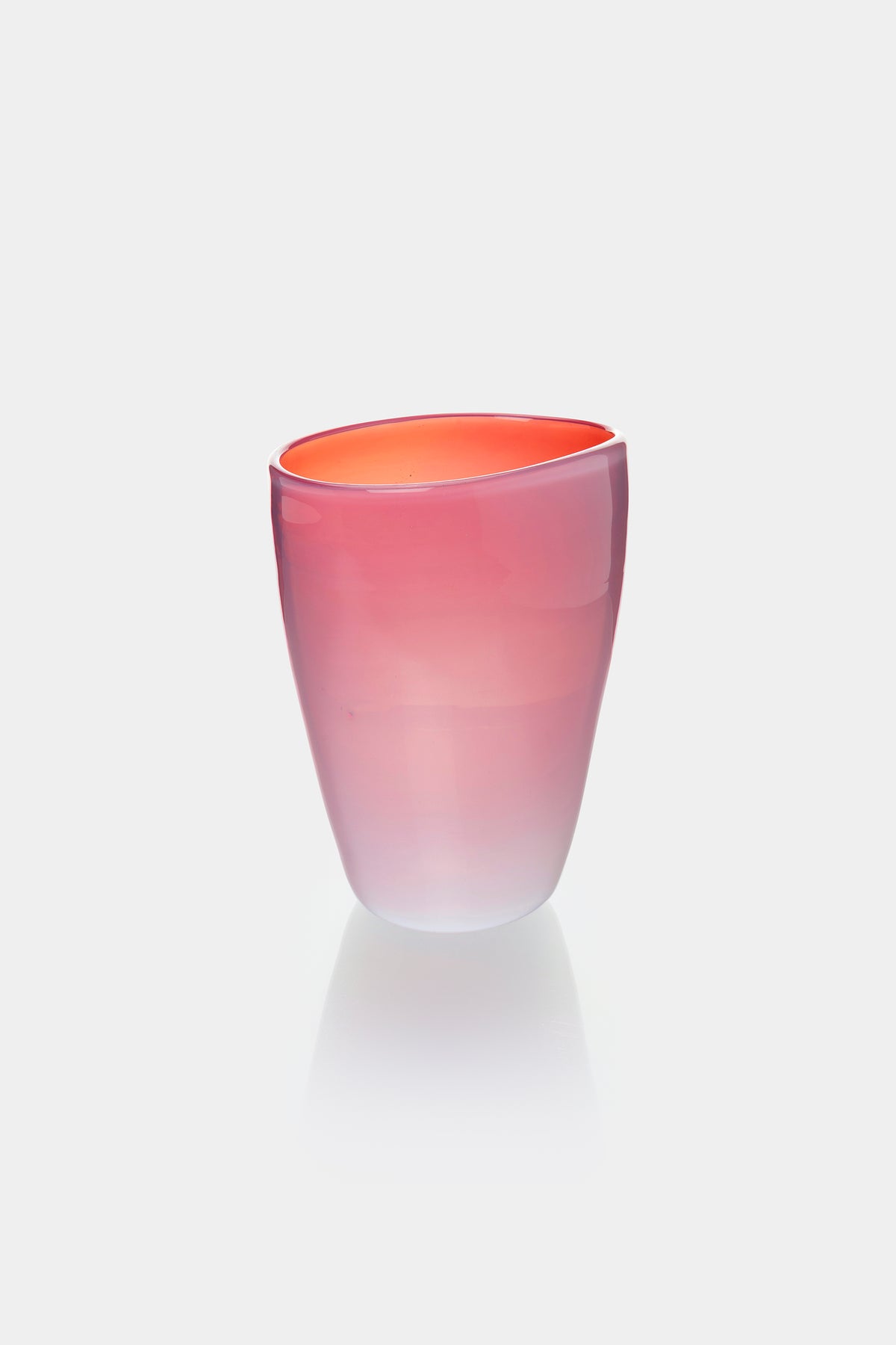 Flavio Poli, Seguso, pink glass vase
