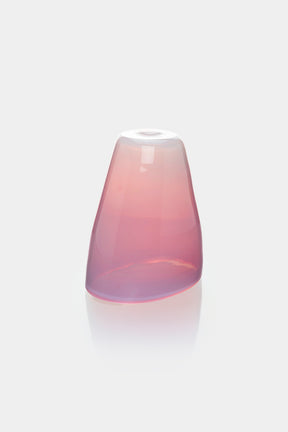 Flavio Poli, Seguso, Rosa Glas Vase, 60er
