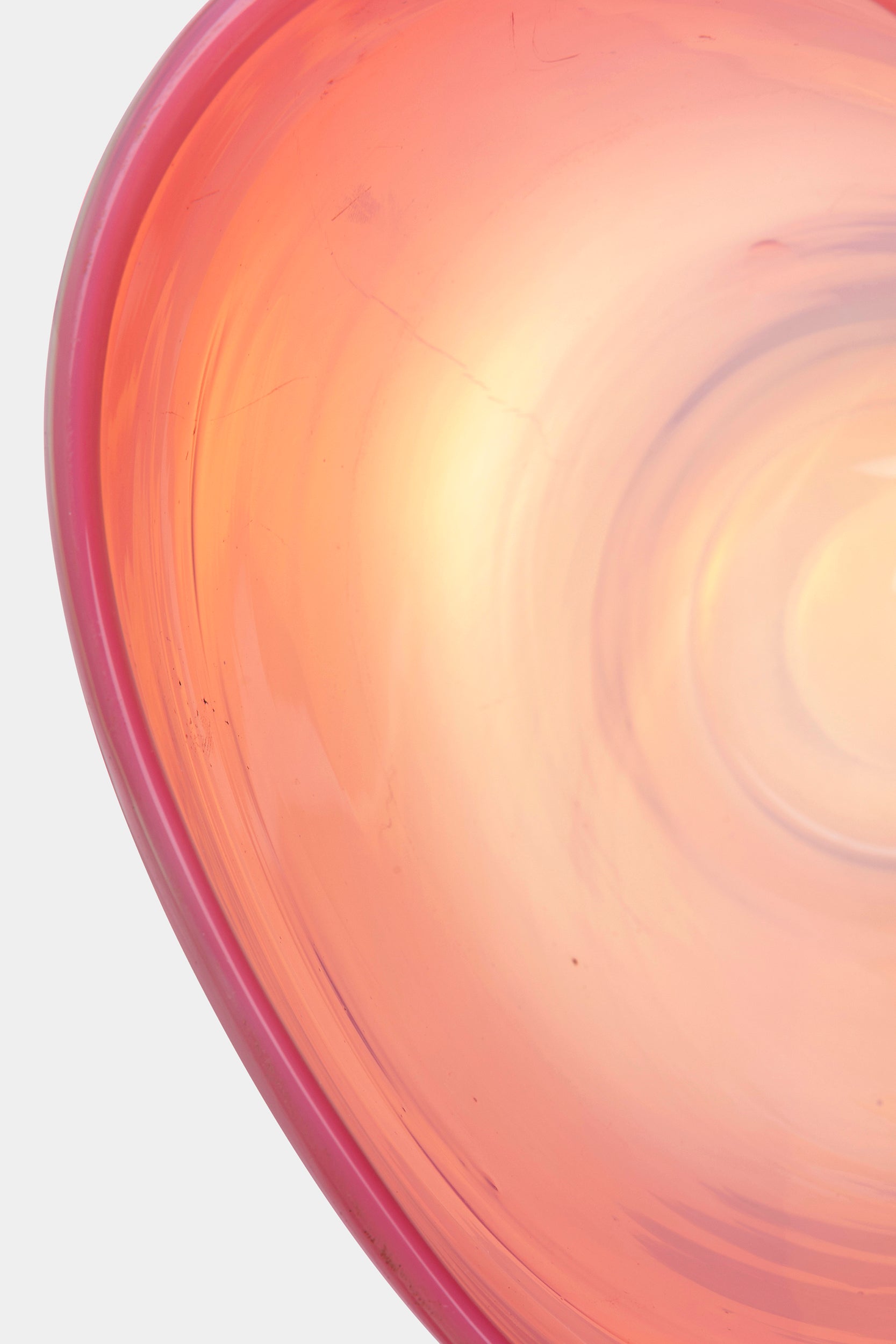 Flavio Poli, Seguso, Rosa Glas Vase, 60er