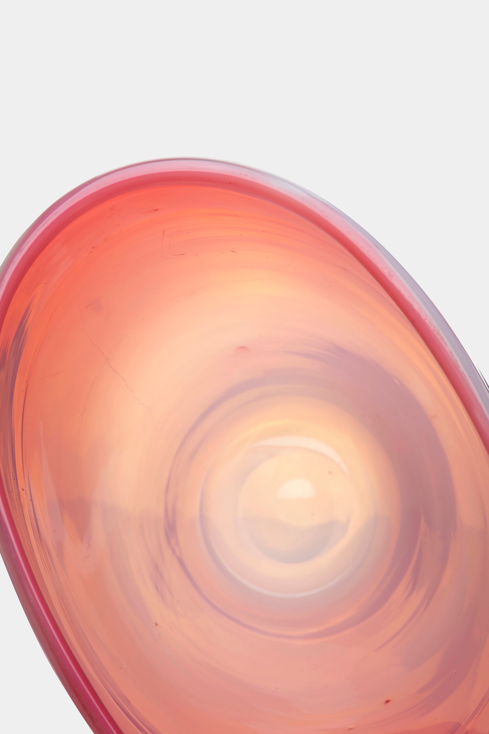 Flavio Poli, Seguso, Rosa Glas Vase, 60er