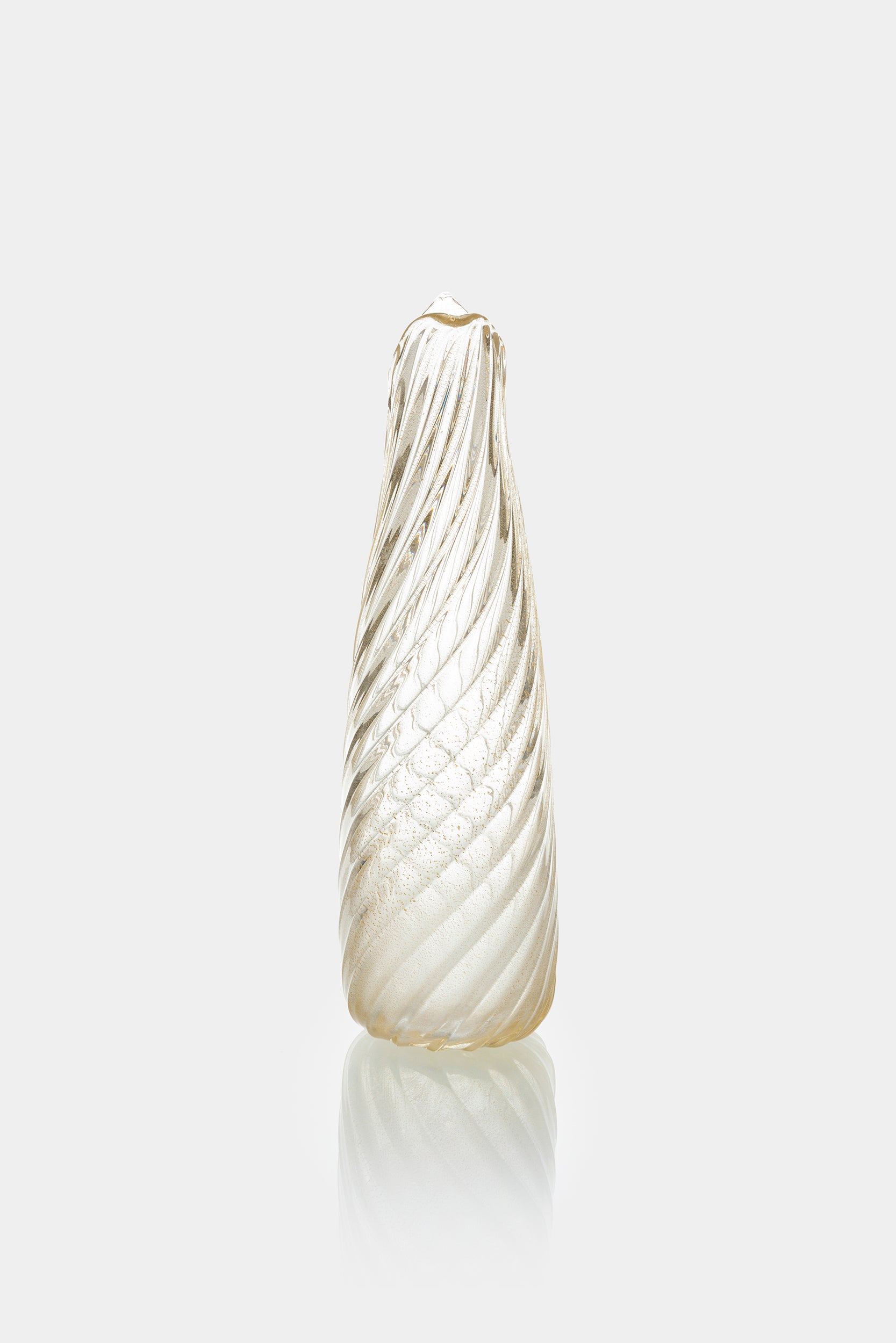 Glass Ercole Barovier Vase Golden, 50s