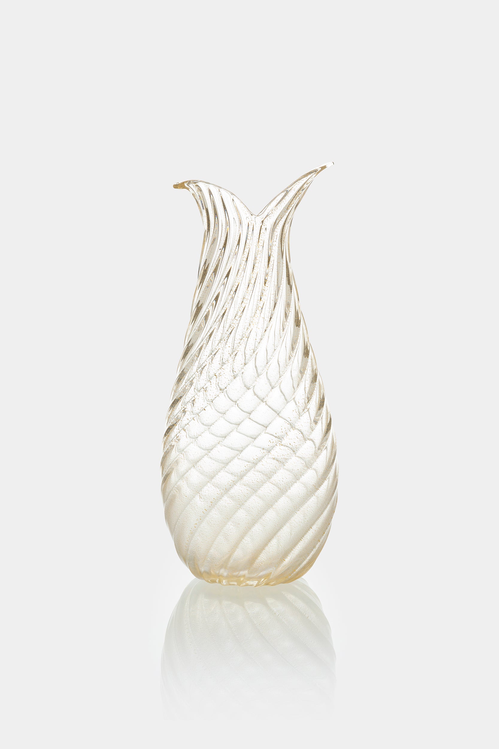 Glass Ercole Barovier Vase Golden, 50s