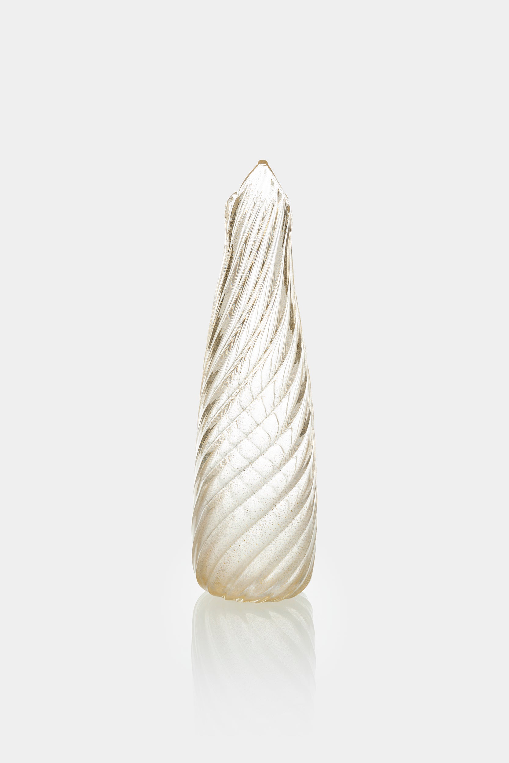 Glass Ercole Barovier Vase Golden, 50s