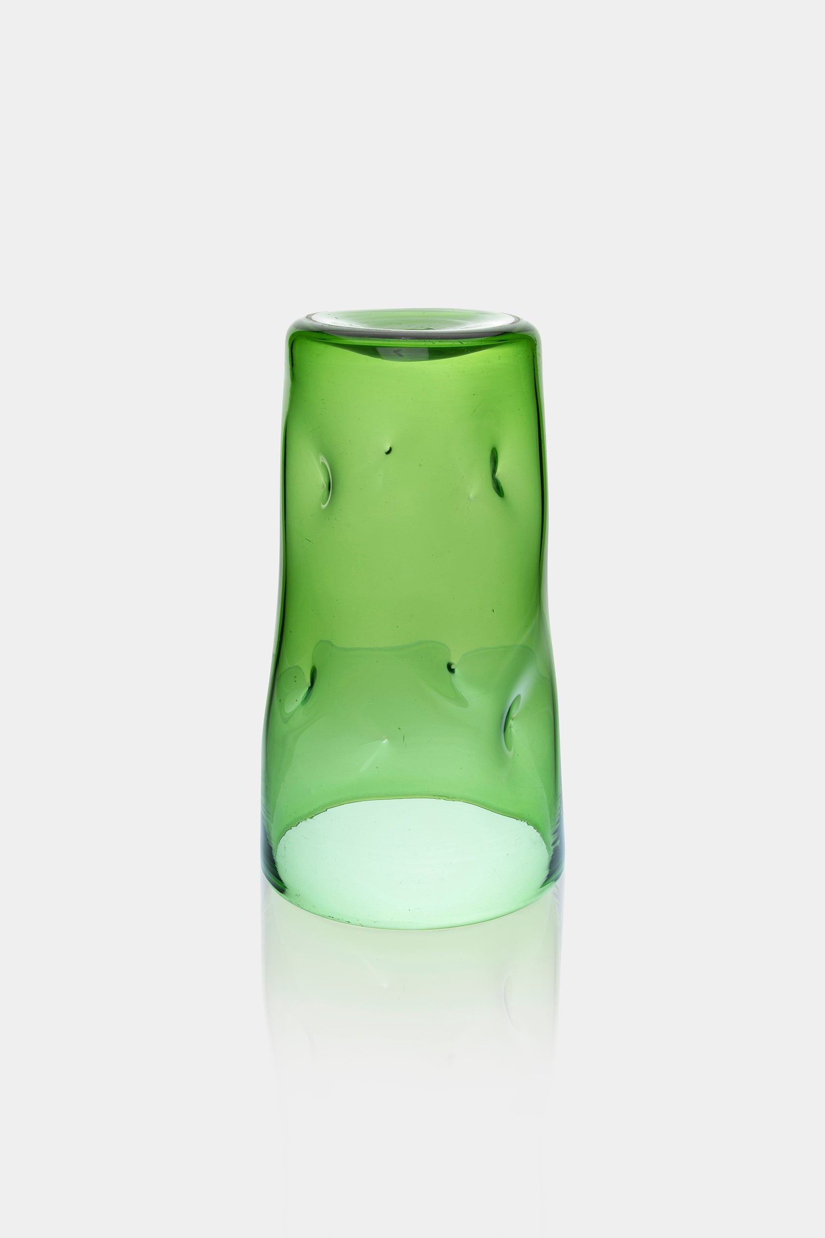 Vetro Verde d'Empoli, Handmade Vase, Italy, 60s