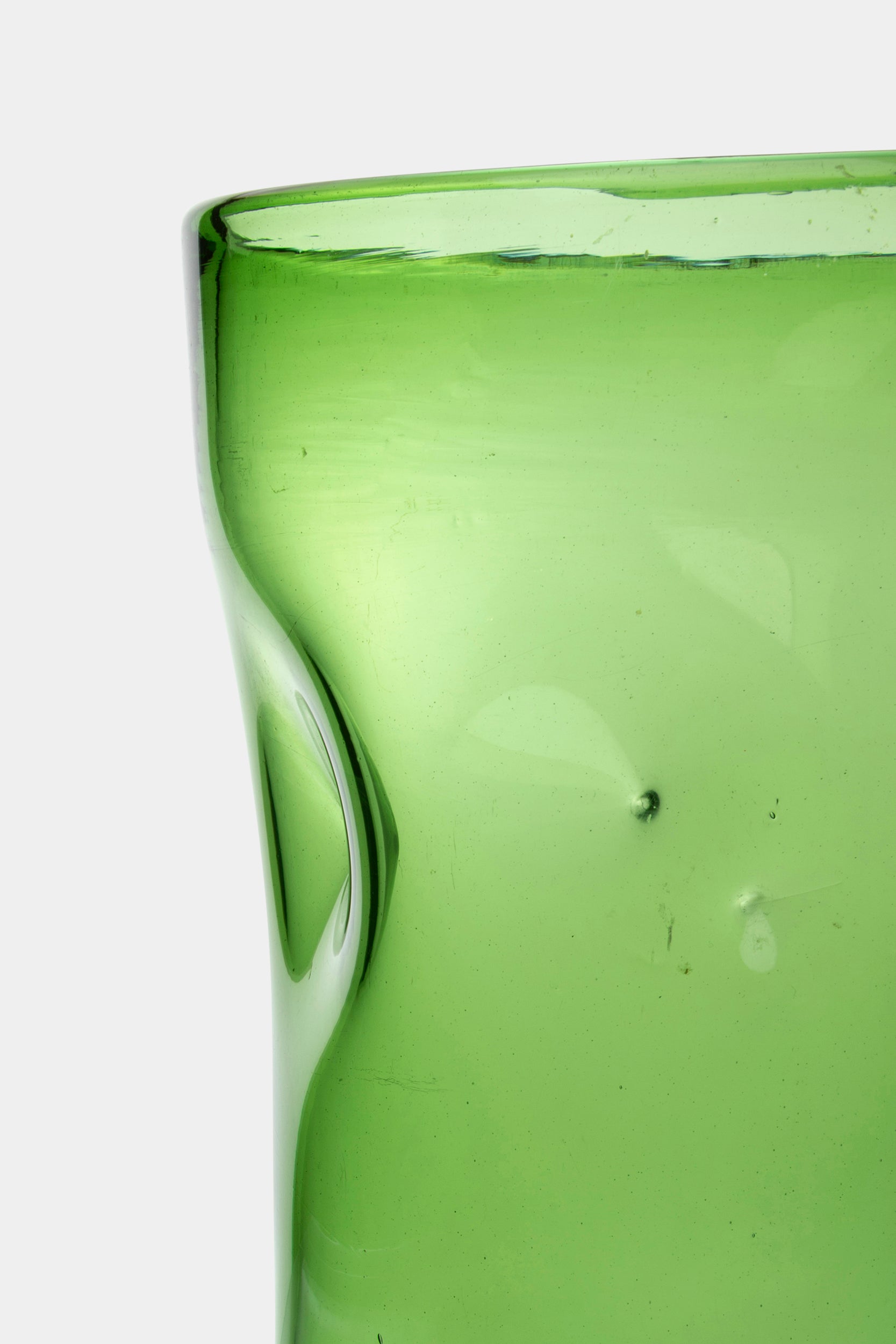 Vetro Verde d'Empoli, Handmade Vase, Italy, 60s