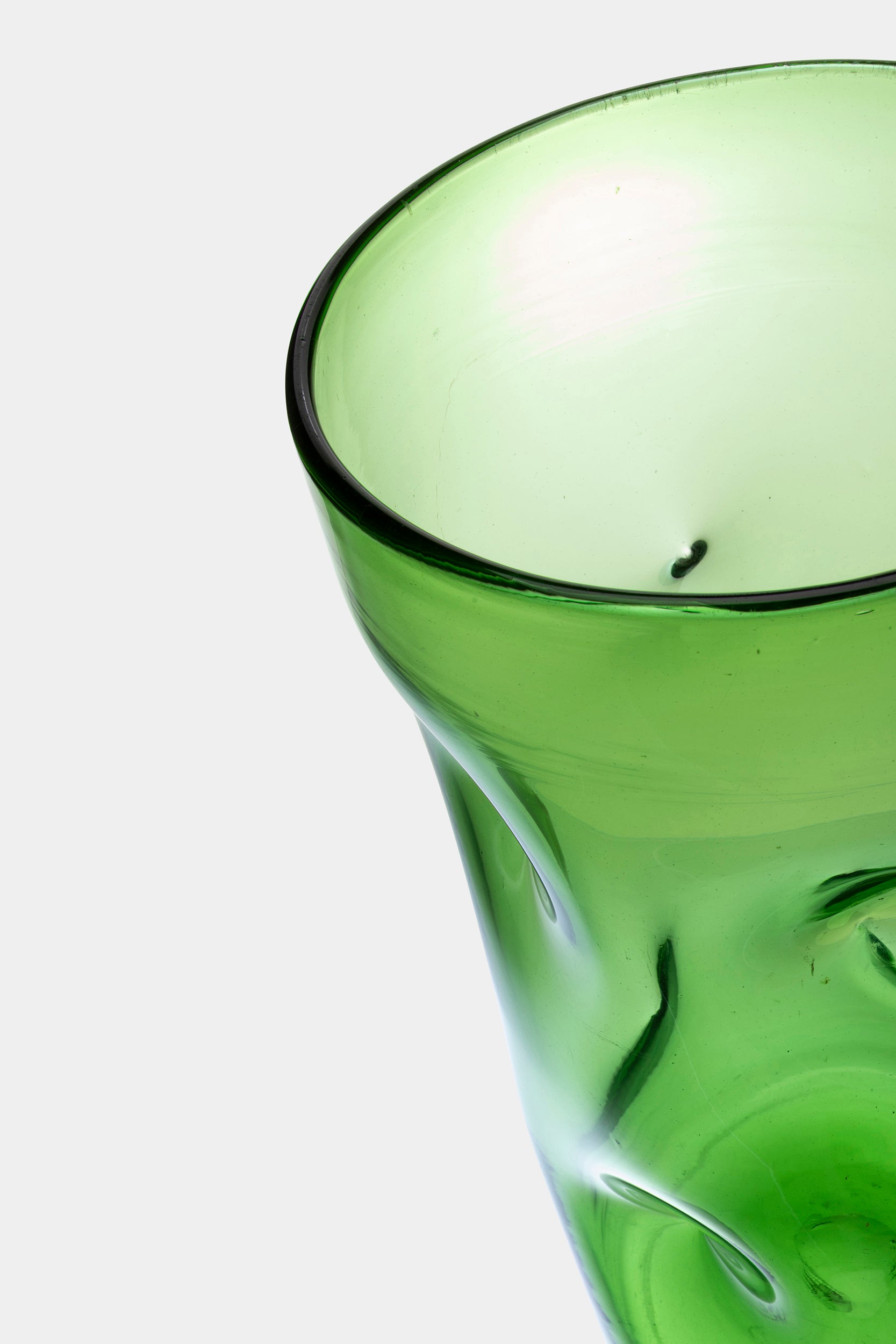 Vetro Verde d'Empoli, Handmade Vase, Italy, 60s
