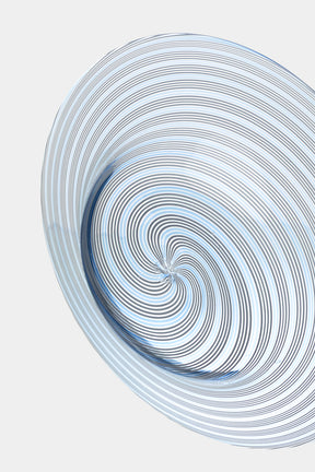 Seguso Murano Glass Spiral Plate