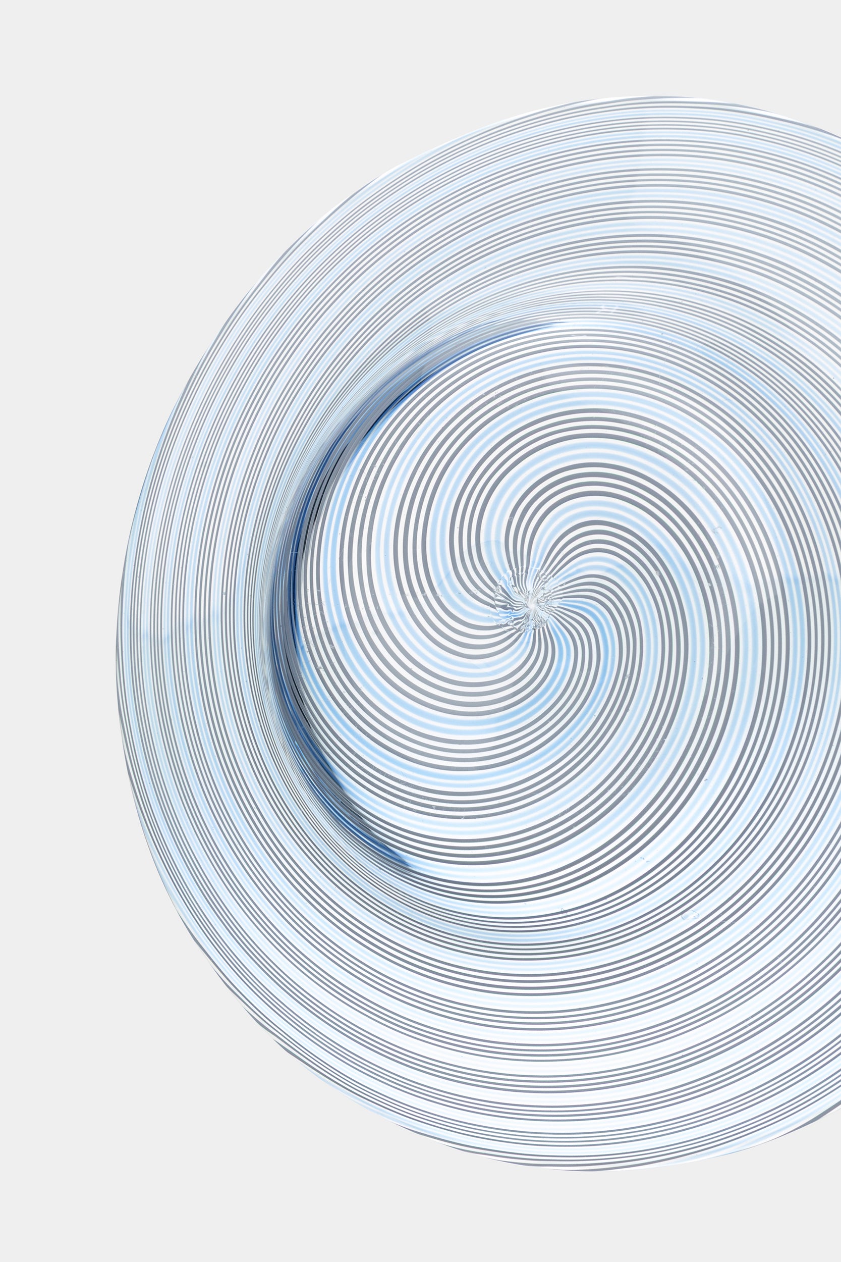 Seguso Murano Glass Spiral Plate