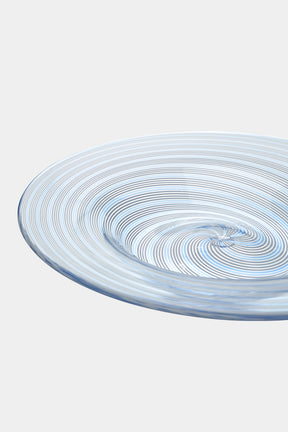 Seguso Murano Glass Spiral Plate