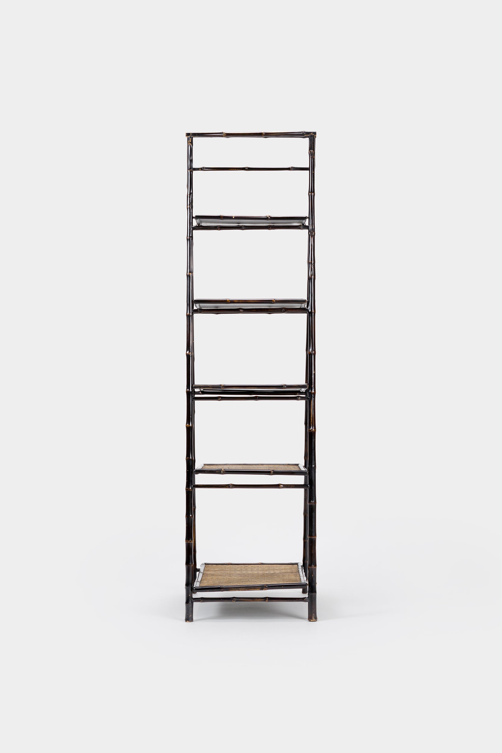 Faltbare Bambusleiter, Etagere-Stil, 80er