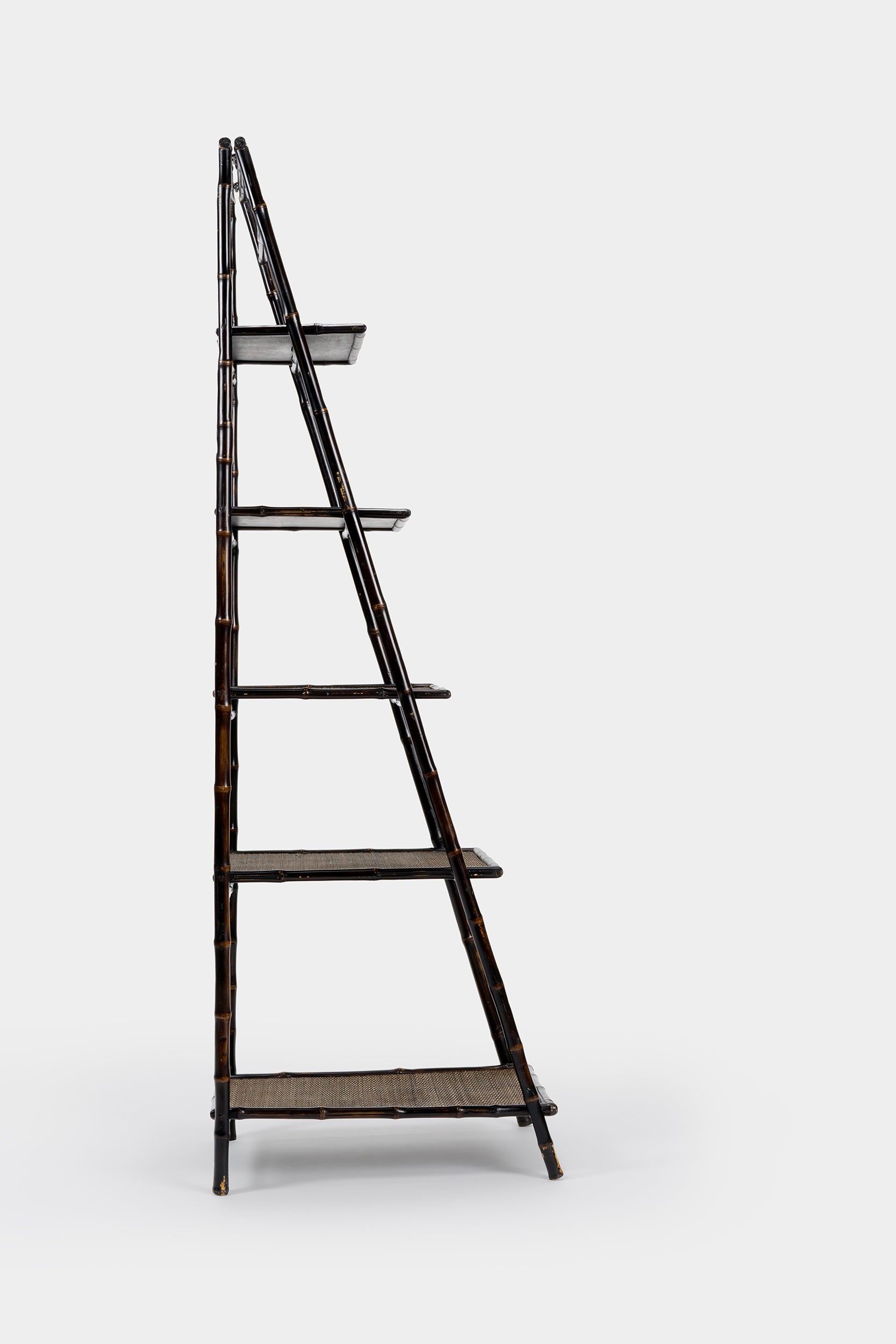 Faltbare Bambusleiter, Etagere-Stil, 80er