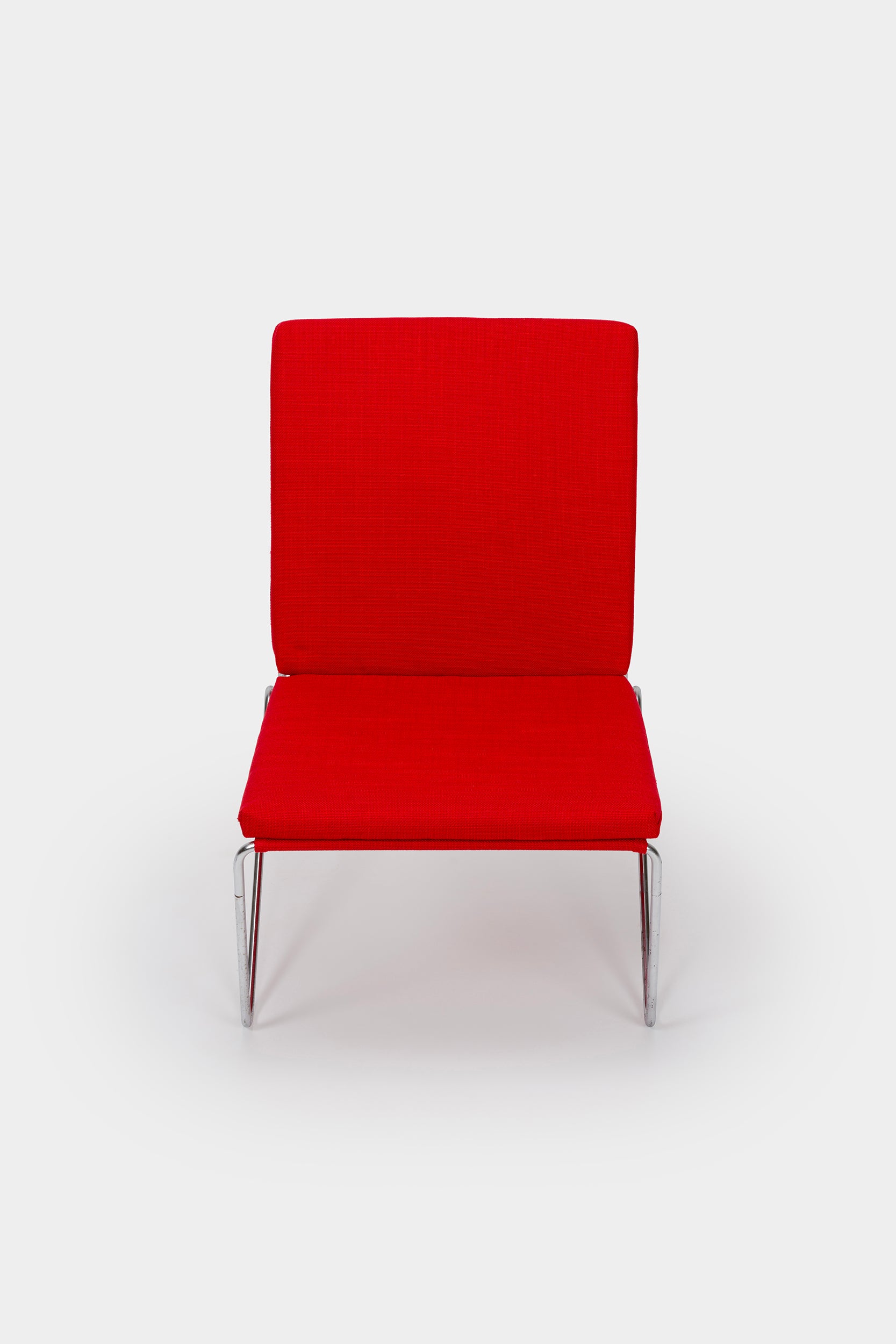 Verner Panton, Fritz Hansen, Bachelor Stuhl mit Ottoman, Dänemark, 50er