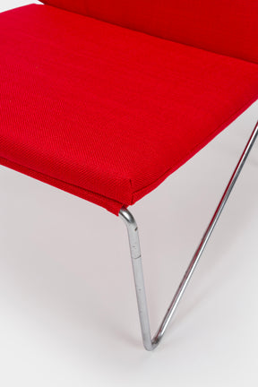 Verner Panton, Fritz Hansen, Bachelor Stuhl mit Ottoman, Dänemark, 50er