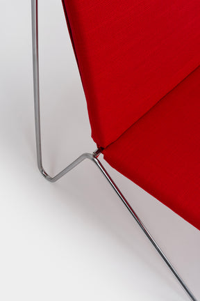 Verner Panton, Fritz Hansen, Bachelor Stuhl mit Ottoman, Dänemark, 50er