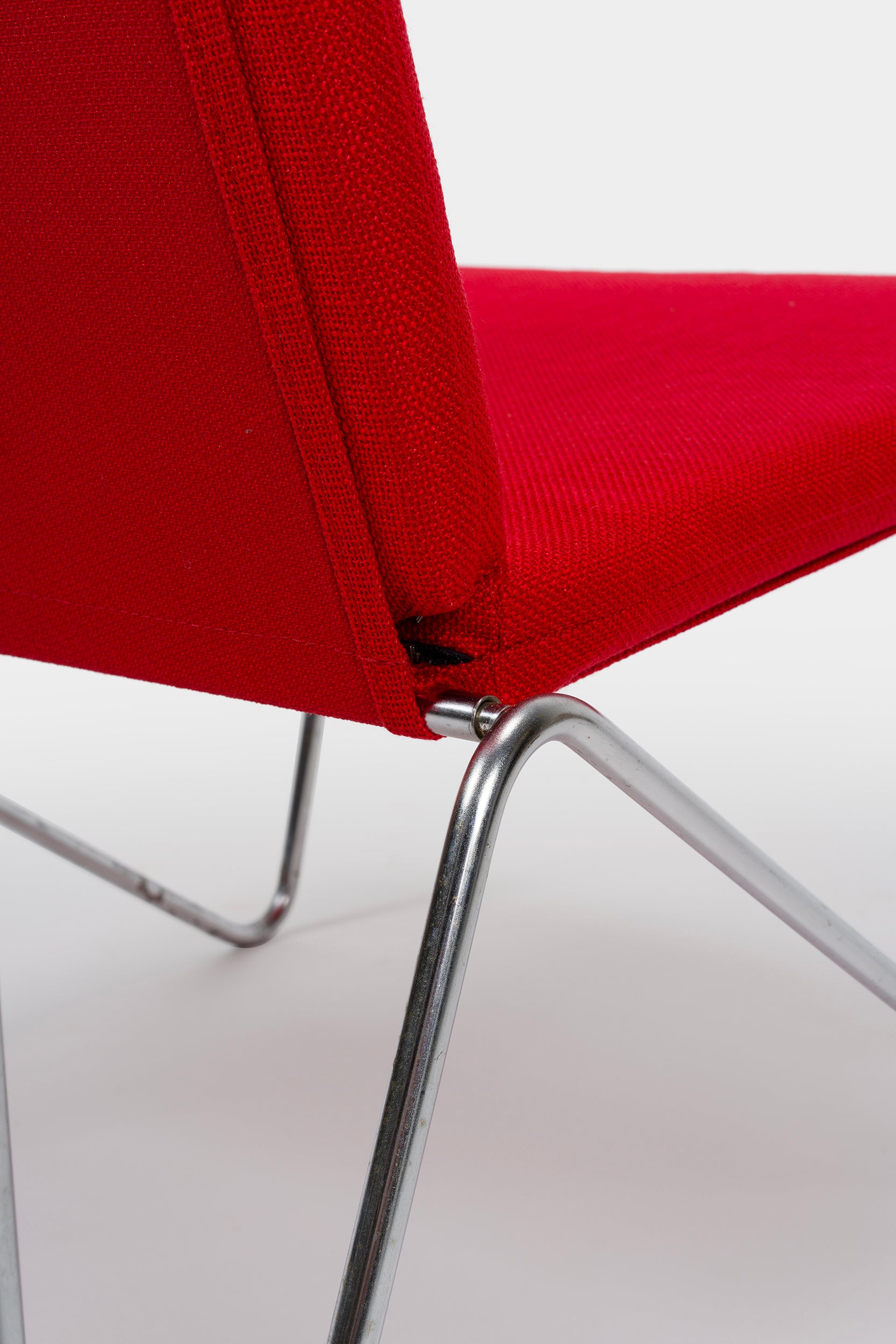 Verner Panton, Fritz Hansen, Bachelor Stuhl mit Ottoman, Dänemark, 50er