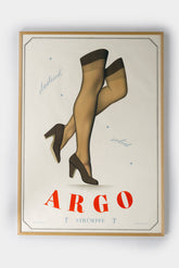 Peter Birkhäuser, Argo Stockings, Original Lithographie, Schweiz, 50er