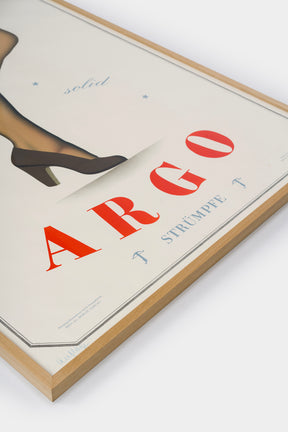 Peter Birkhäuser, Argo Stockings, Original Lithographie, Schweiz, 50er