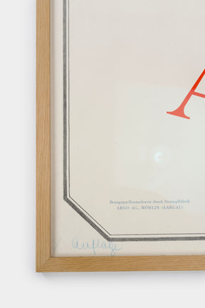 Peter Birkhäuser, Argo Stockings, Original Lithographie, Schweiz, 50er