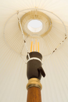 Dänische Teak Stehlampe, Le Klint 40er