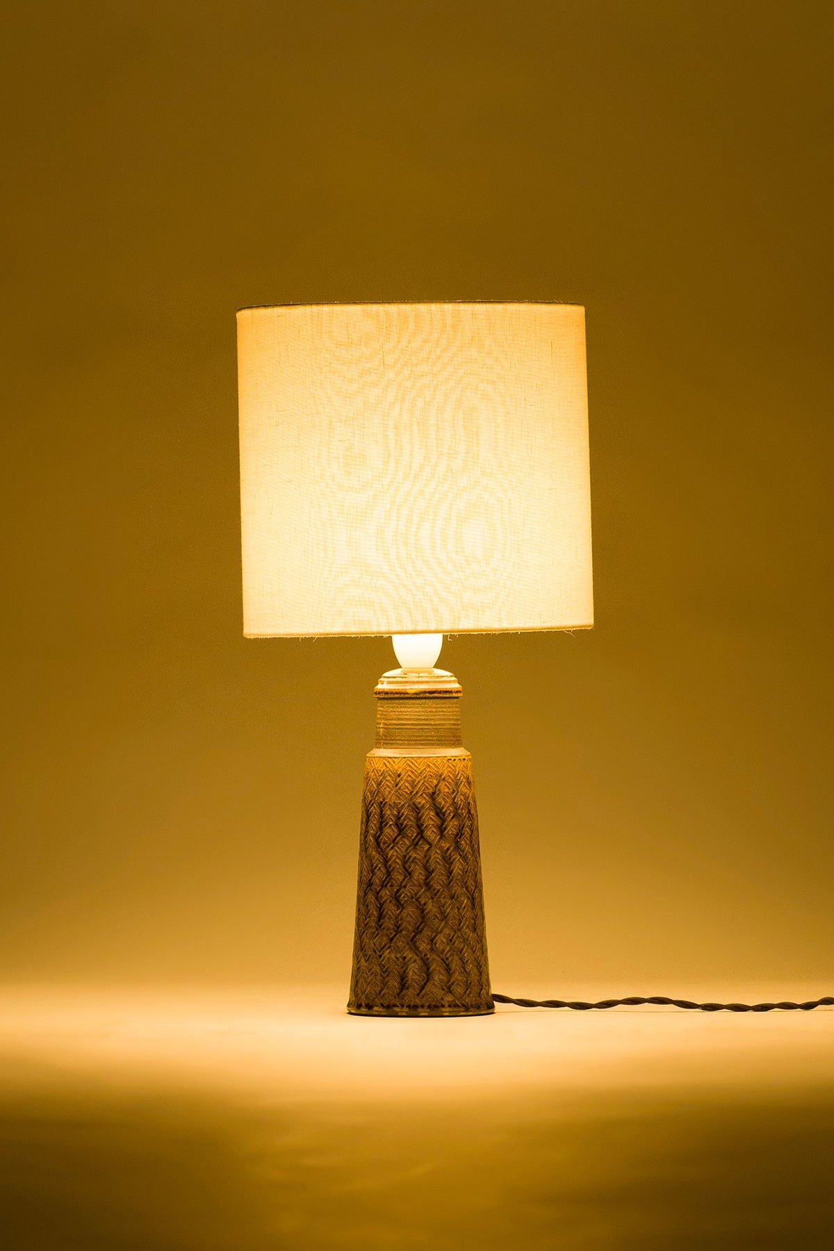 Nils Kähler, Keramik Tischleuchte, Dänemark, 60er