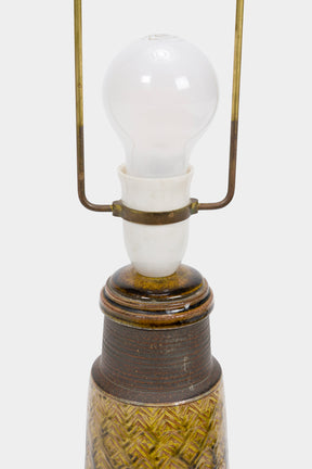 Nils Kähler, Keramik Tischleuchte, Dänemark, 60er