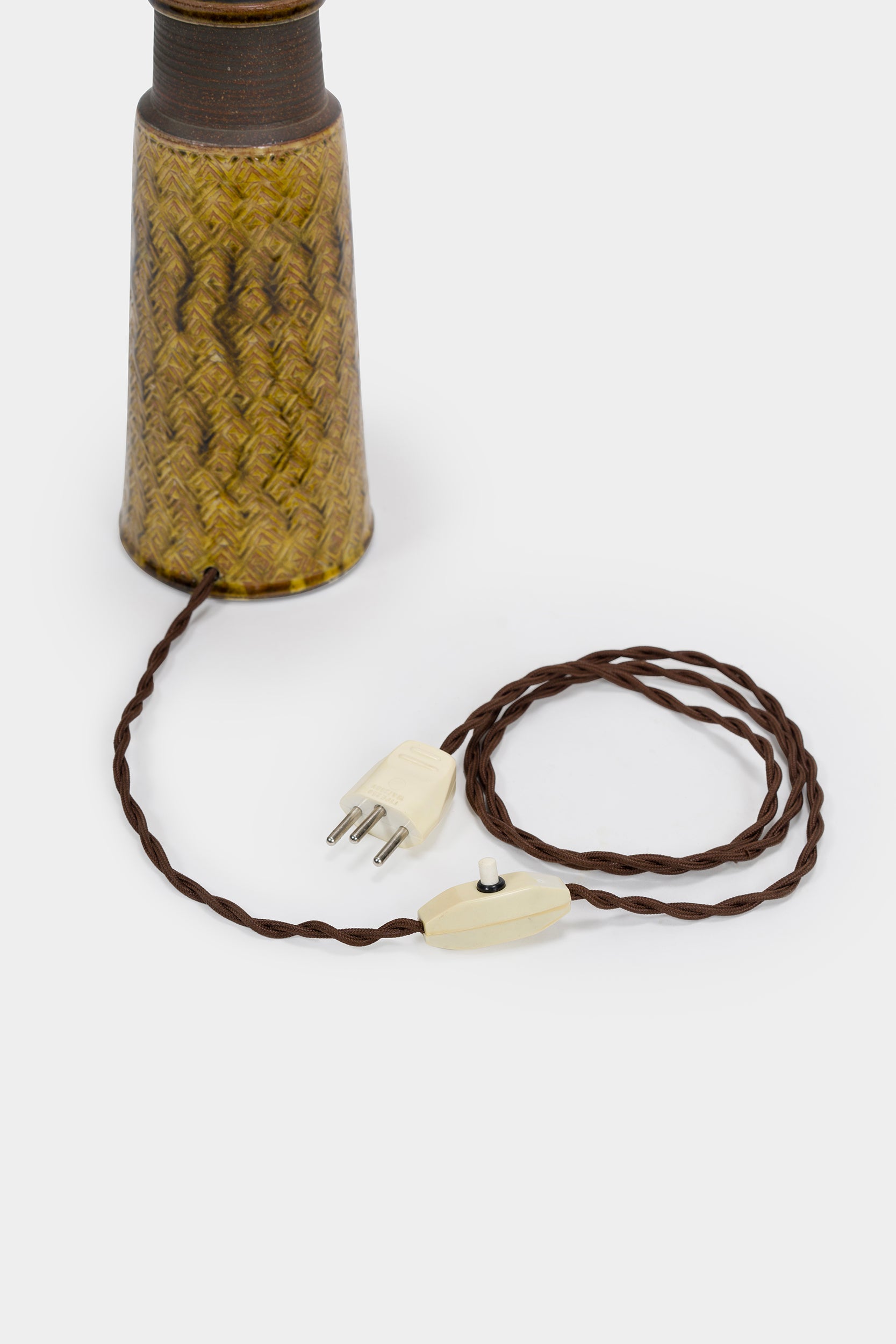 Nils Kähler, Keramik Tischleuchte, Dänemark, 60er