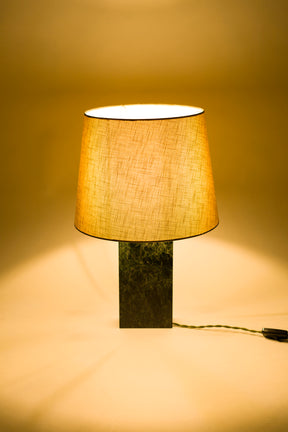 Grüne Marmor Tischlampe, Deutschland 70er