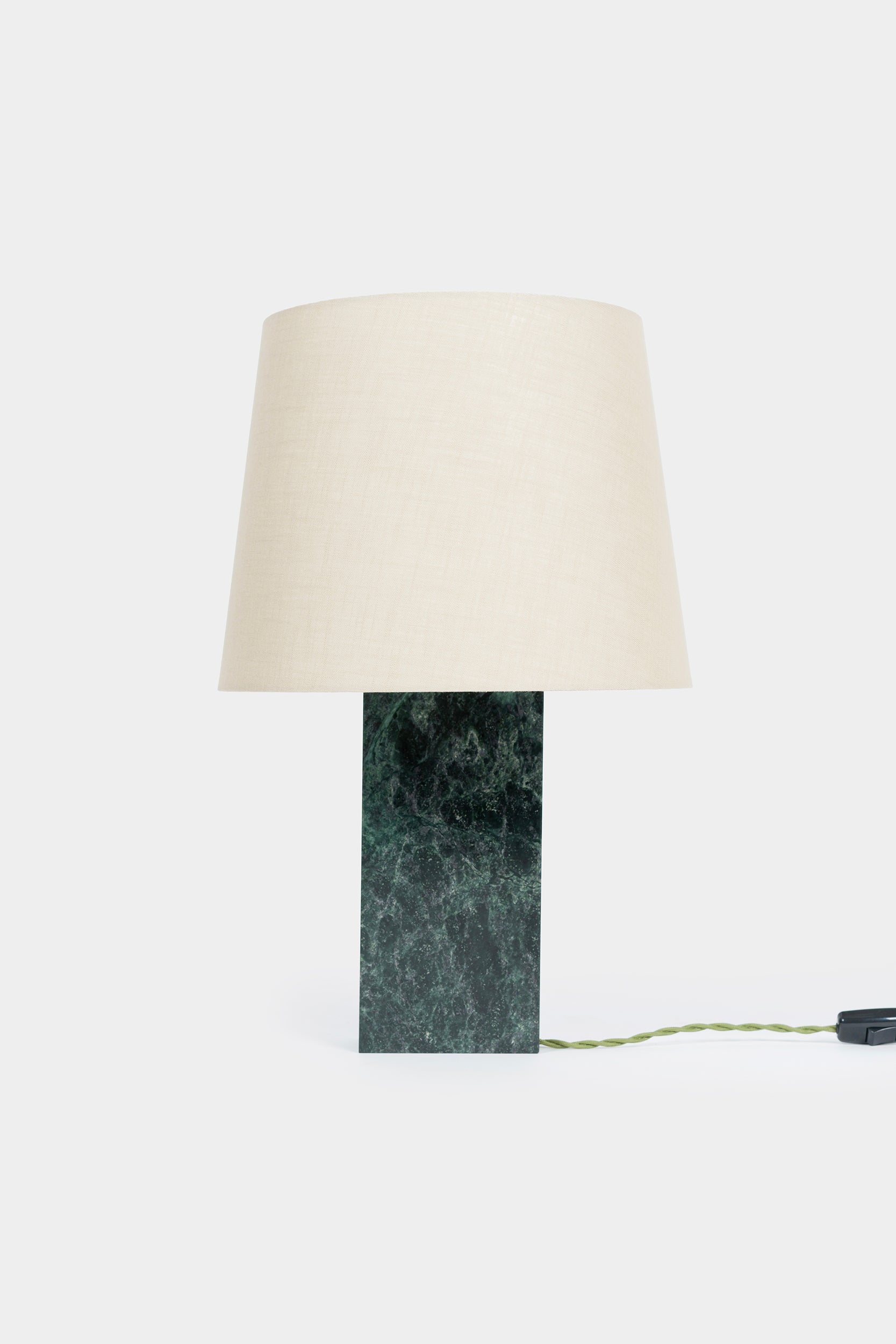 Grüne Marmor Tischlampe, Deutschland 70er