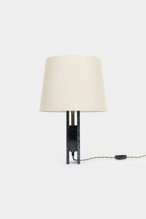 Grüne Marmor Tischlampe, Deutschland 70er