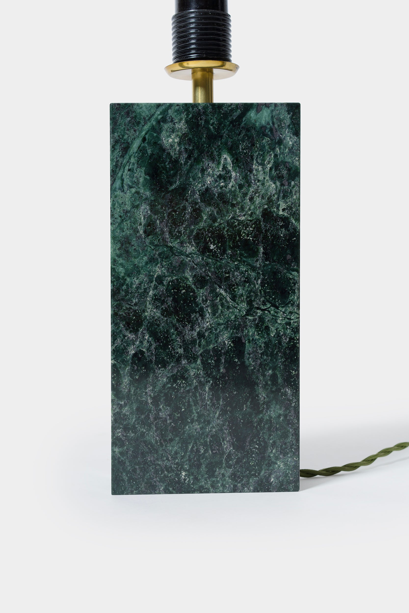 Grüne Marmor Tischlampe, Deutschland 70er